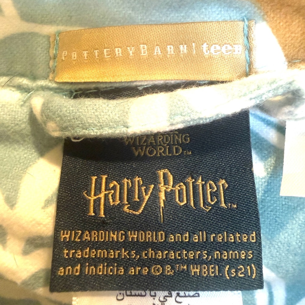 Pottery Barn Teen Harry Potter Organic Cotton Pajama Set Blue Patronus Large - Picture 2 of 9